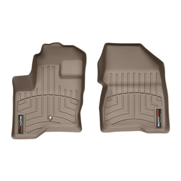 WeatherTech Custom Fit FloorLiners compatible with MKT, Flex - 1st Row (Driver & Passenger), Tan