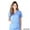CEIL BLUE(2 Pocket), variant on Super Soft Junior Medical Scrub Top Premium Womans Junior Fit 3 Pocket Mock Wrap Top 8117