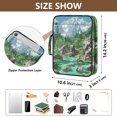 thumbnail image 3 of Haosy Accordion File Organizer Zipper Binder 500 Sheet 6-Tab Expanding File Folder Multi-Pocket 1.2 Inch 3 Ring Lake in Mountains, 3 of 7