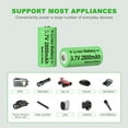 thumbnail image 2 of 2800mAh 3.7v 16340 Rechargeable Batteries for Camera Flashlight (Green, 4PC), 2 of 6