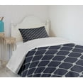 thumbnail image 4 of Ambesonne Marine Quilted Bedspread Set 2 Pcs, Classic Nautical Sea Sailing, Twin Size, Dark Blue White, 4 of 6