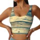 thumbnail image 1 of Balery Retro Wooden Sujetadores deportivos con espalda cruzada para mujer, acolchados, sin costuras, de alto impacto, ideales para yoga, gimnasio, entrenamiento y fitness.-Large, 1 of 8