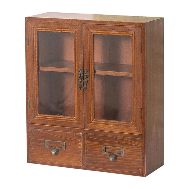 Gabinete de almacenamiento organizador de escritorio, soporte para caja de llaves, gabinete de caja, estante de exhibición de madera para encimera,