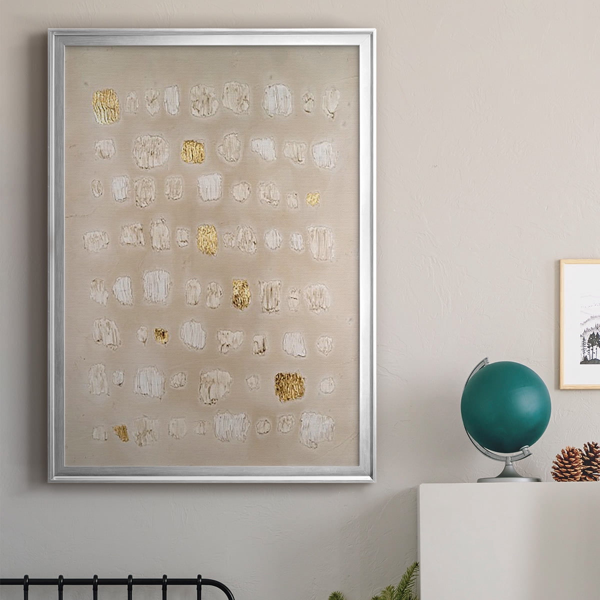 Embellished Cobblestone II Premium Framed Print, in Gold, Black, or Silver - Ready to Hang