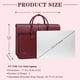 thumbnail image 3 of Bolsa para portátil MOSISO para mujer de piel sintética de 13 a 14 pulgadas, color rojo vino, 3 of 7