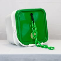 2" x 65' Green Heavy Duty Plastic Safety Chain - Pail