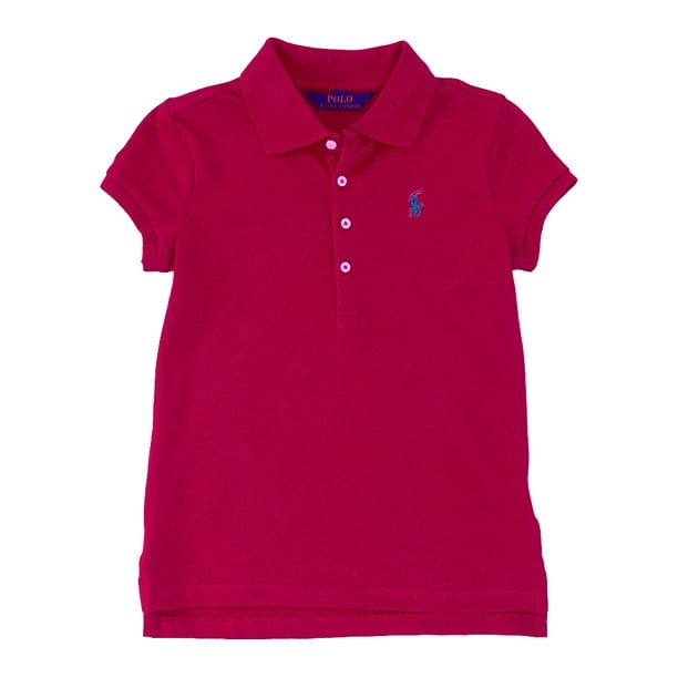Ralph Lauren Girls Tennis Tail Polo Shirt - Sport Pink, Size 4/4T -  
