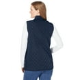 thumbnail image 2 of Woman Within Plus Size Zip-Front Quilted Vest Long Lightweight Gilet, 2 of 5
