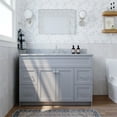 thumbnail image 3 of Ariel Hamlet 49 In. Oval Sink Vanity With 0.75 In. Carrara White Countertop In Grey, 3 of 11