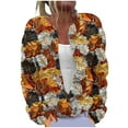 thumbnail image 2 of Heisall Womens Cardigans Thanksgiving New Arrival Long Sleeve Print Button Knit Casual Outerwear, 2 of 5
