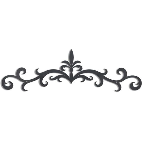 Metal Scroll Wall Medallion Wall Art Decor Rustic Iron 1-Piece