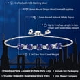 thumbnail image 2 of Gem Stone King 3.34 Ct Round Blue Created Sapphire White Topaz 925 Sterling Silver Tennis Bracelet for Women, 2 of 4