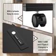 thumbnail image 4 of Homall Auto LED Nightstand with 2 USB Charging Ports Removeable Nightstand has Adjustable Rotary Table, Bedside Tables with One Drawer and 2 Shelf Including 3 Color LED Lighting, Black, 4 of 7