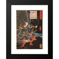 thumbnail image 2 of Tsukioka Yoshitoshi 11x14 Black Modern Framed Museum Art Print Titled - Jiang Wu (Shobu) and the Elephant (1865), 2 of 5