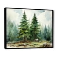 thumbnail image 2 of Designart "Serene Simplicity Minimalist Pine Forest III" Floral Framed Wall Art - Traditional Green Tree Pine Entryway Framed Wall Art, 2 of 6