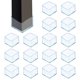 thumbnail image 1 of Uxcell 16Pcs Protectores de Piso para Patas de Silla, Tapas Transparentes para Patas de Silla de 1.5 x 1.5 Pulgadas, Cubiertas de Muebles Cuadradas, 1 of 7