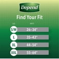 thumbnail image 2 of Depend FIT-FLEX Incontinence Underwear for Men, Maximum Absorbency, Disposable, Small/Medium, Grey, 32 Count, 2 of 5