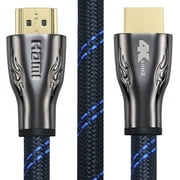 UFO Parts HDMI Cable 6ft - BUSUQ - HDMI 2.0 (4K@60HZ) Ready - 26AWG Nylon Braided- High Speed 18Gbps - Gold Plated Connectors - Ethernet, Audio Return - Video 2160p, for HD 1080p PS3 PS4