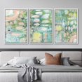 thumbnail image 2 of IDEA4WALL Framed Canvas Print Wall Art Set of 3 Multi-Colored Floral Garden Abstract Illustration Print Pastel Colorful Wildflowers Landscape Modern Digital Art for Home Decor - White 24"x36"x3, 2 of 5