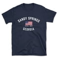 thumbnail image 1 of Sandy Springs Georgia Patriot Men's Cotton T-Shirt, 1 of 1