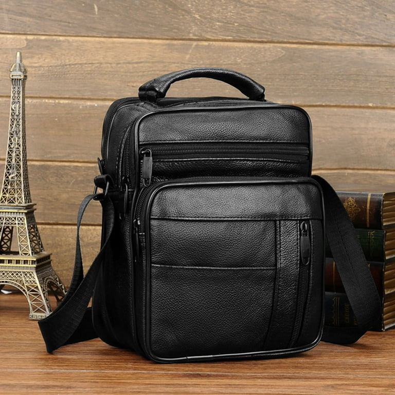  Mens Faux Leather Professional Business Smart Cross Body/Messenger/Shoulder  Bag - Black : Clothing, Shoes & Jewelry