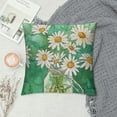 thumbnail image 2 of PHYHOO Hello Spring Pillow Covers, Floral Daisy Bloom Mason Jar Green Blue Farmhouse Decorative Throw Pillowcases for Home Sofa Couch Decoration, 2 of 5