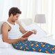 thumbnail image 5 of Fotbe Hot Dog 1 Pantalones de Pijama para Hombre, Pantalones de Dormir, Pantalones de Casa con Cintura Ajustable y Bolsillos-Medium, 5 of 6