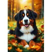 Bernese Mountain Dog - Best of Breed DCR Falling Leaves Garden Flag 12" x 17"