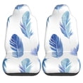 thumbnail image 1 of LAKIMCT Bird Blue Feathers Car Seat Covers Vehicle Front Seat Covers Universal Fit Seat Protector, 1 of 9