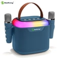 thumbnail image 5 of Wireless Karaoke Machine with 2 Mics, 13W Portable Speaker with RGB Lights & Stand, for Home Outdoor Party Singing, Birthday Christmas Gift, 5 of 10