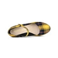 thumbnail image 4 of BLISSFUL STEP Women's Pump Plaid Platform Stiletto Heels Pumps Yellow 8, 4 of 7