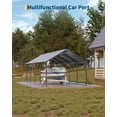 thumbnail image 6 of Studyset 11 ft x20 ft x9 ft Vertical Roof Metal Carport, Heavy Duty Steel Car Ports for All-Weather, for Full-Size Pickup Trucks, Boats, and Tractors, 6 of 6