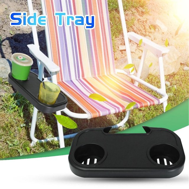 Portable Folding Camping Picnic Outdoor Beach Garden Chair Side Tray For Drink