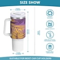 thumbnail image 3 of 40 Oz Car Handle Water Bottle Water Cup Water Bottle Water Jug Coffee Cup Travel Water Bottle Super Cool Yellow Leaf, 3 of 8