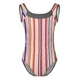 thumbnail image 4 of Retro Striped Swimsuit Colorful Print Female Swimwear One Piece Fashion Swimsuits Holiday Rave Push Up Sleeveless Bathing Suit, 4 of 7