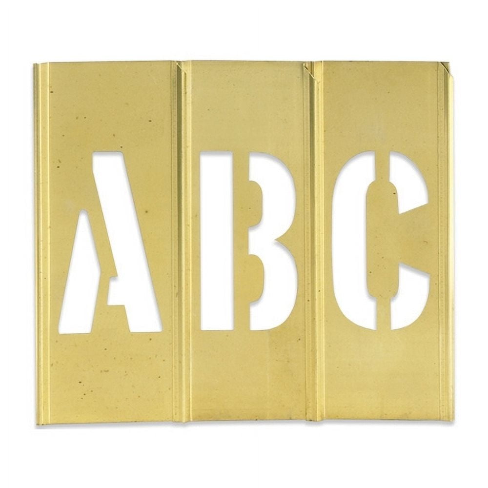 C.H. Hanson Brass Stencil Letter & Number Sets, Brass, 1 in - 1 SET (337-10068)