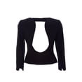thumbnail image 2 of Giorgio Armani Women's Flared Back Cutout Blazer IT 42 Black, 2 of 4