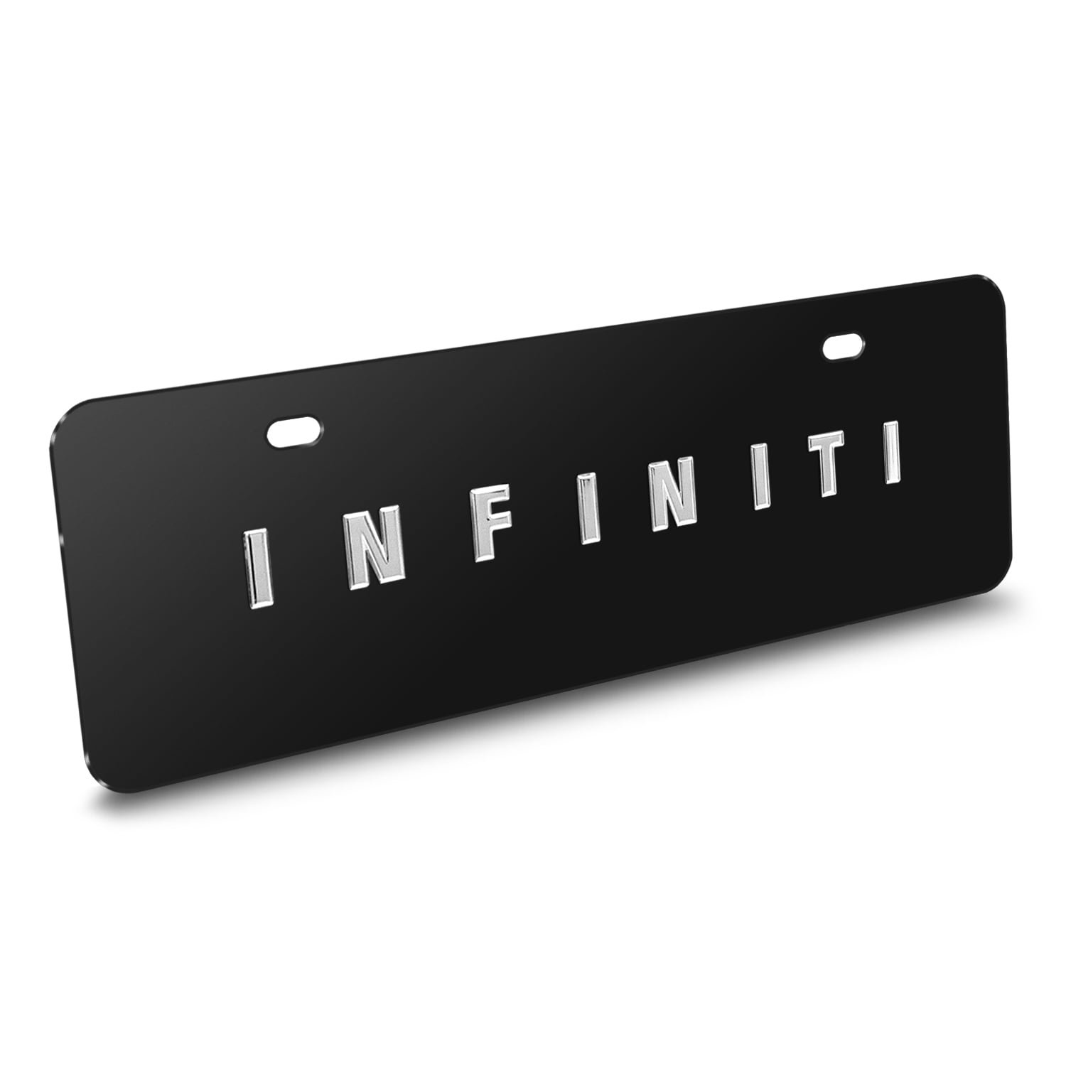 3D Metal tag License Plate Frame for Infiniti,Black Infiniti tag License Cover,Decorate Front License Plate