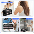 thumbnail image 6 of Portable Double Layer Hair Dryer Curling Iron Hair Straightener Hair Storage Bag, 6 of 6