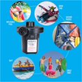 thumbnail image 3 of Electric Air Pump Air Mattress Pump for Inflatables Portable Quick and Easy Inflator Deflator with 3 Nozzles for Inflatable Beds, Boats, Toys, Pools, Rafts, Swimming Rings (AC 110 120V, DC 12V) - -, 3 of 5