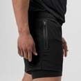 thumbnail image 6 of Puztloy Men's 2 in 1 Running Shorts Athletic Shorts Quick Dry Gym Training Workout Shorts with Pockets, 6 of 7