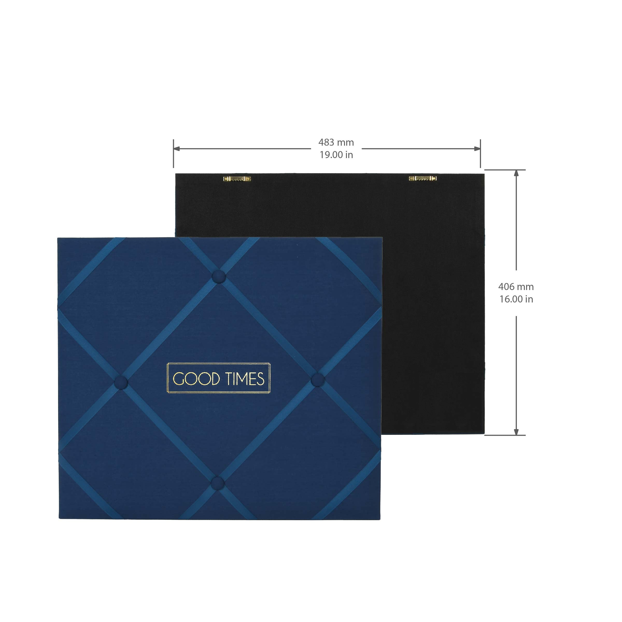 Prinz Good Times Navy Blue French Memo and Photo Board 19" x 16" 1-pack