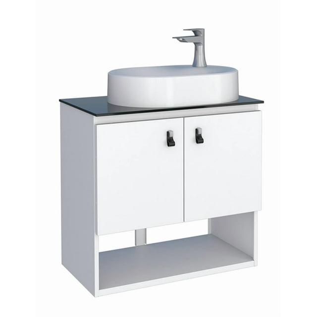 Mueble de Baño tipo Gabinete Flotante Madik color Blanco con Lavabo 102857