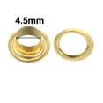 thumbnail image 3 of 100Pcs 4.5mm Eyelet 7.5mm Flange Diameter Brass Grommet Gold Tone w Washer, 3 of 4