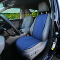thumbnail image 2 of FH Group Universal Fit Faux Leather Seat Cushion Cover Pad Protectors Front - Blue 2Pc, 2 of 6