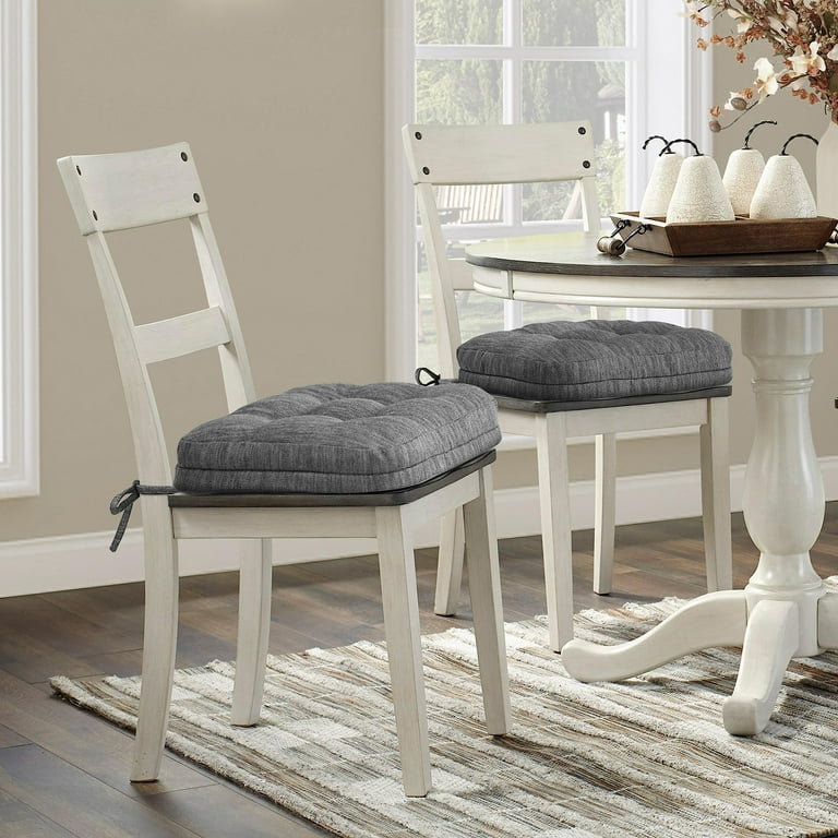 Shinnwa Chair Cushions with Ties 3.5 Thick Tufted Memory Foam Chair Pads Comfy Seat Cushions for Kitchen Dining Chairs 16.5 X 16.5