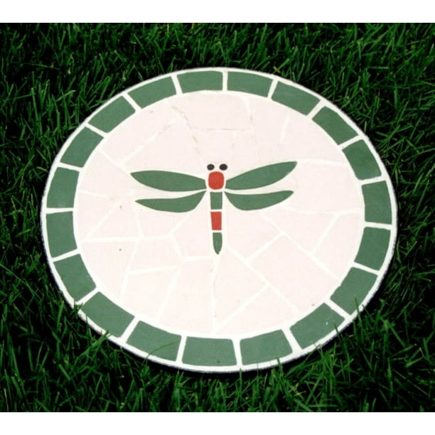 Mosaic Dragonfly Stepping Stone w Durable Finish