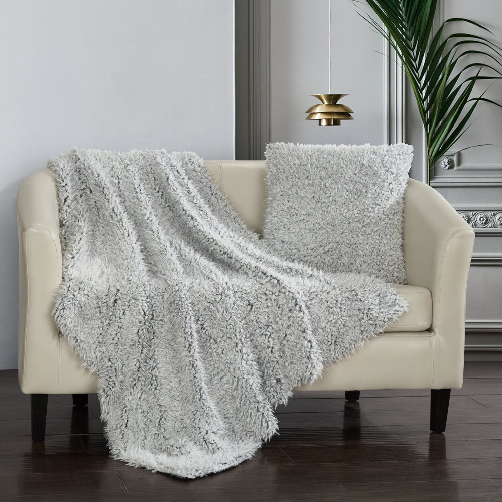 Heide Throw Blanket 2 Piece Set Cozy Super Soft Ultra