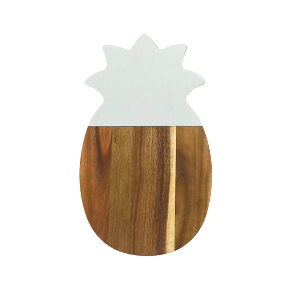 White Marble/Acacia Wood Pineapple Board