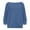 Blue, variant on Women's Fluffy Off Shoulder Tops Inverted-V Hem Split-Front Shirt Boat Neck Long Sleeve Blouses Fall Sweater Clothes